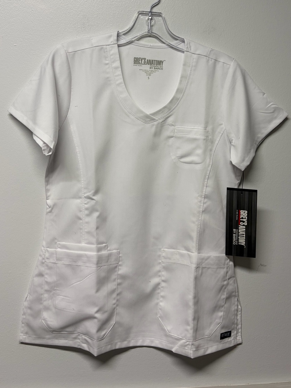 New Grey’s Anatomy White Scrub Top